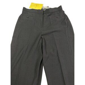 Vintage QVC Dialogue Womens Size 14 Black Trouser Pants Straight Leg 32x30 New